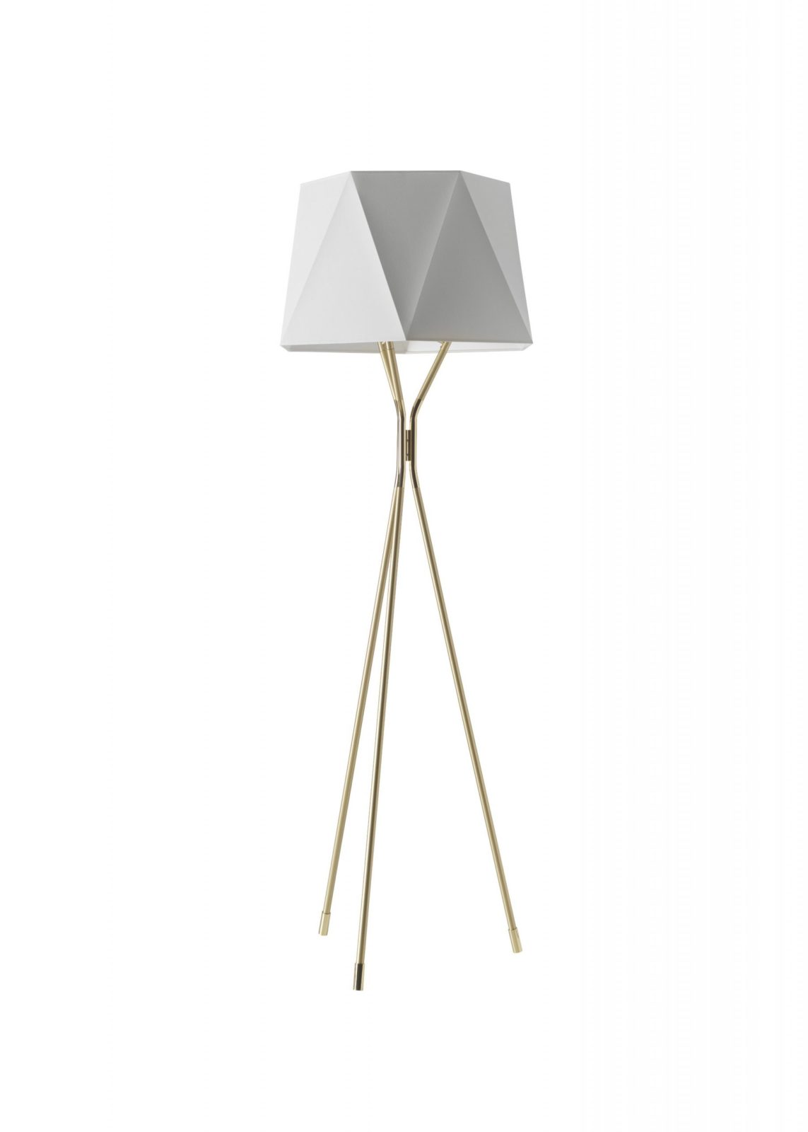 modern-solitaire-tripod-floor-lamp-with-black-polygonal-cloth-shade-and-brass-accents