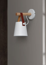 modern-nordic-wooden-led-wall-sconce-with-leather-hanging-strap-and-metal-shade