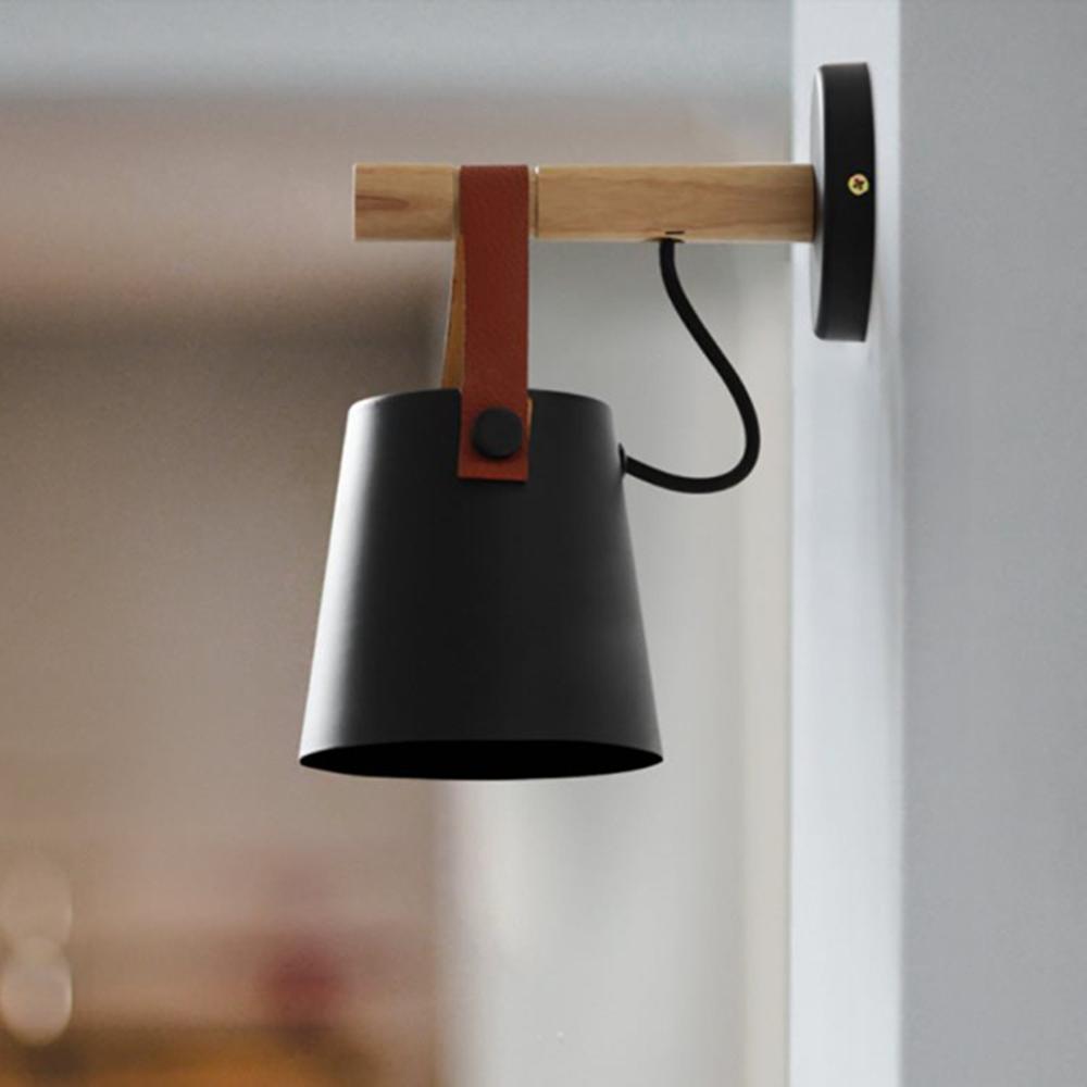 modern-nordic-wooden-led-wall-sconce-with-leather-hanging-strap-and-metal-shade