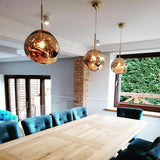contemporary-melt-glass-style-lava-pendant-light-unique-mirror-finish-polycarbonate-hanging-lamp