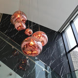 contemporary-melt-glass-style-lava-pendant-light-unique-mirror-finish-polycarbonate-hanging-lamp
