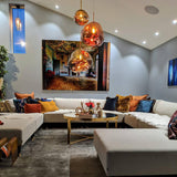 contemporary-melt-glass-style-lava-pendant-light-unique-mirror-finish-polycarbonate-hanging-lamp