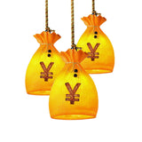 Prosperity Pouch Resin Pendant Light Lucky Money Bag Hanging Lamp for Interior Decor