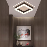 Modern Minimalist Square LED Flush Mount Ceiling Light for Bedroom and Living Room