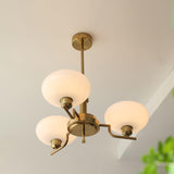 Puja Mid Century Modern Glass Globe Chandelier for Dining Room and Entryway Lighting