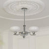Puja Mid Century Modern Glass Globe Chandelier for Dining Room and Entryway Lighting