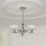 Puja Mid Century Modern Glass Globe Chandelier for Dining Room and Entryway Lighting