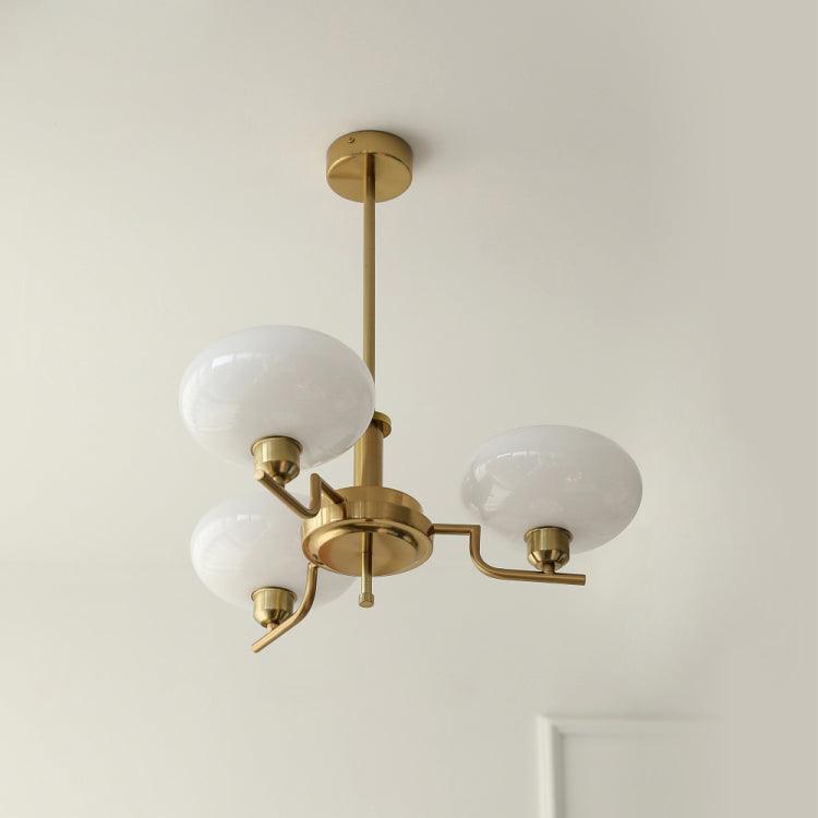 Puja Mid Century Modern Glass Globe Chandelier for Dining Room and Entryway Lighting