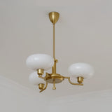 Puja Mid Century Modern Glass Globe Chandelier for Dining Room and Entryway Lighting