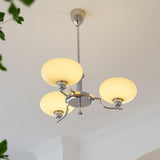 Puja Mid Century Modern Glass Globe Chandelier for Dining Room and Entryway Lighting