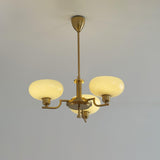 Puja Mid Century Modern Glass Globe Chandelier for Dining Room and Entryway Lighting