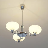 Puja Mid Century Modern Glass Globe Chandelier for Dining Room and Entryway Lighting