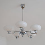 Puja Mid Century Modern Glass Globe Chandelier for Dining Room and Entryway Lighting