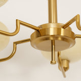 Puja Mid Century Modern Glass Globe Chandelier for Dining Room and Entryway Lighting