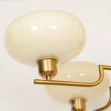 Puja Mid Century Modern Glass Globe Chandelier for Dining Room and Entryway Lighting