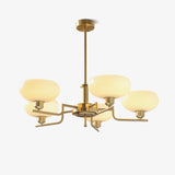 Puja Mid Century Modern Glass Globe Chandelier for Dining Room and Entryway Lighting