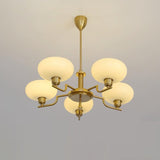 Puja Mid Century Modern Glass Globe Chandelier for Dining Room and Entryway Lighting