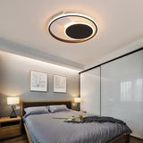 Modern Dual Circle LED Flush Mount Ceiling Light for Bedroom and Living Room 16 Inch 30W