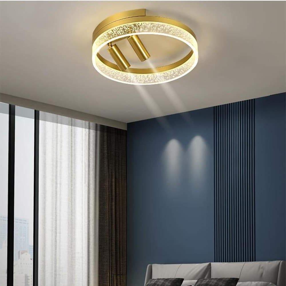 Minimalist Black Circular LED Flush Mount Ceiling Light for Modern Entryway and Corridor Decor