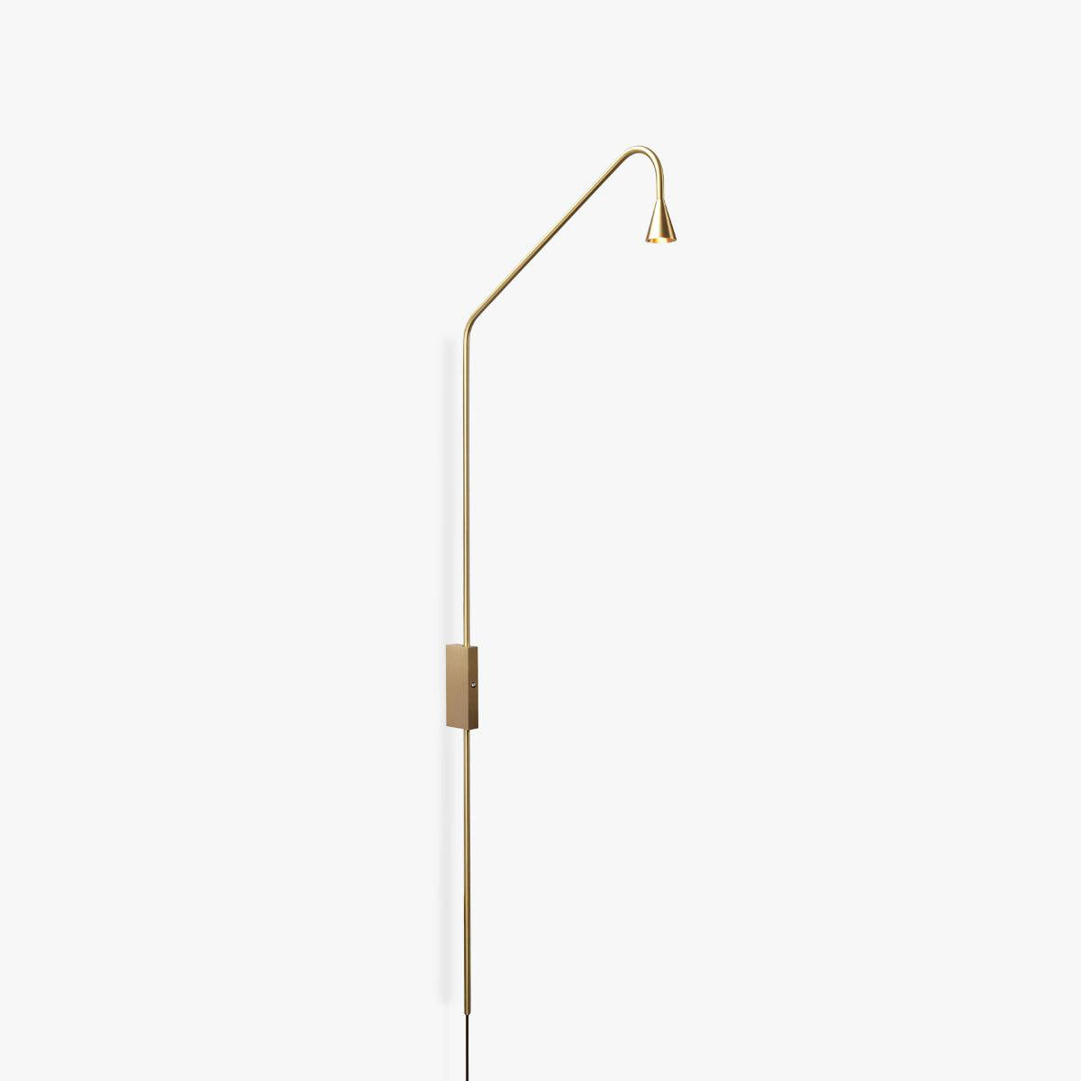 Pureform Geometric LED Wall Sconce Minimalist Indoor Lighting in Gold and Black