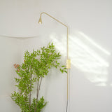 Pureform Geometric LED Wall Sconce Minimalist Indoor Lighting in Gold and Black