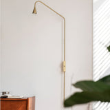 Pureform Geometric LED Wall Sconce Minimalist Indoor Lighting in Gold and Black