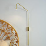 Pureform Geometric LED Wall Sconce Minimalist Indoor Lighting in Gold and Black