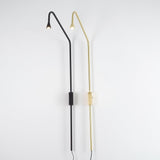 Pureform Geometric LED Wall Sconce Minimalist Indoor Lighting in Gold and Black