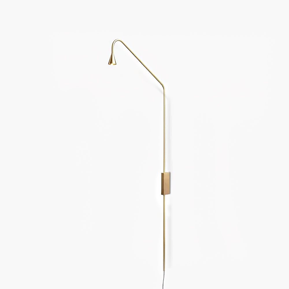 Pureform Geometric LED Wall Sconce Minimalist Indoor Lighting in Gold and Black