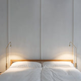 Pureform Geometric LED Wall Sconce Minimalist Indoor Lighting in Gold and Black