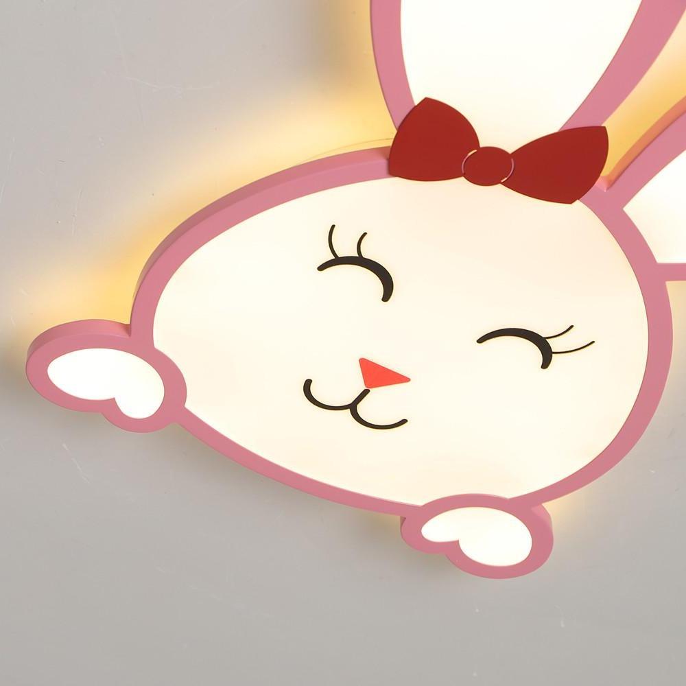 Creative Bunny Shape LED Flush Mount Ceiling Light for Nursery and Kids Bedroom