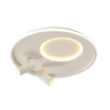 Modern Circular LED Flush Mount Ceiling Light with Integrated Dual Spotlights for Living Room and Bedroom
