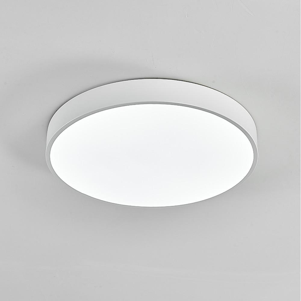 Modern Ultra Thin Round LED Flush Mount Ceiling Light for Contemporary Bedroom and Living Room