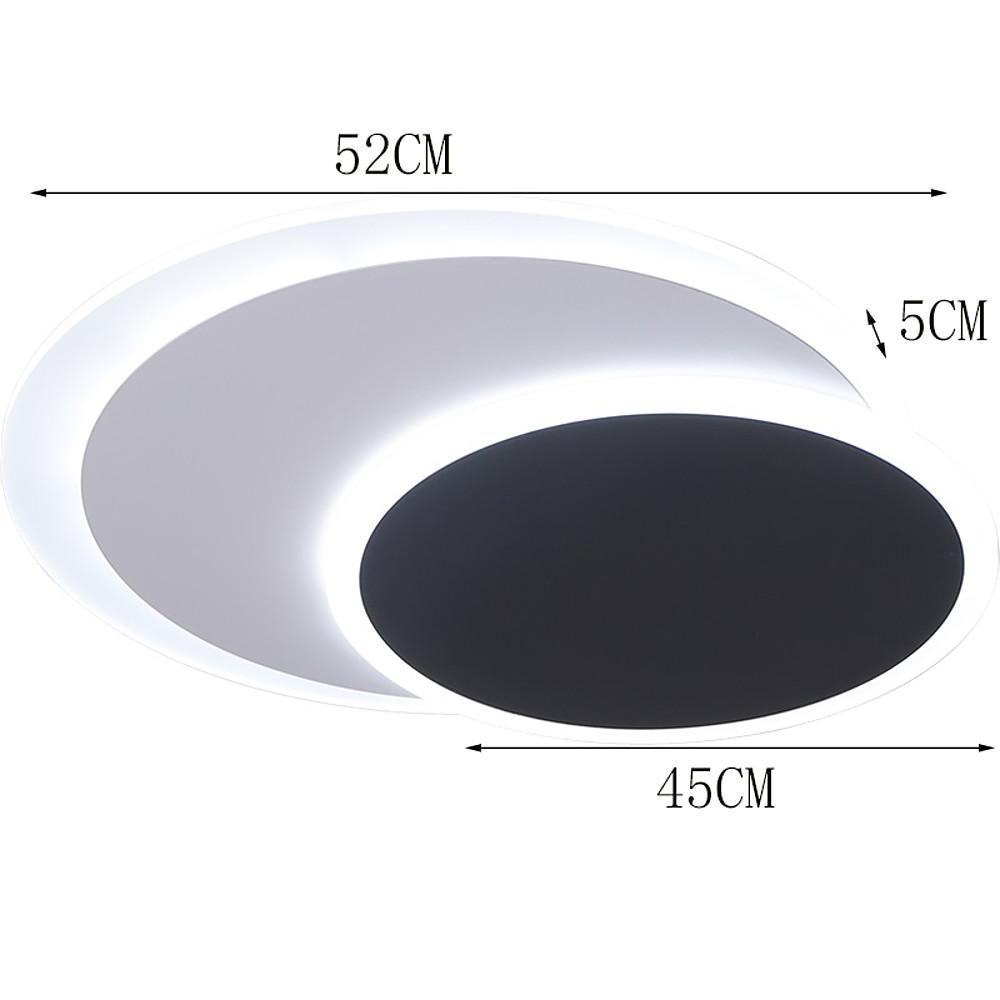 Modern Nordic Two Circle LED Flush Mount Ceiling Light for Living Room and Kids Bedroom