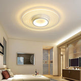 Modern Geometric Multiple Circles Dimmable LED Flush Mount Ceiling Light Fixture for Living Room