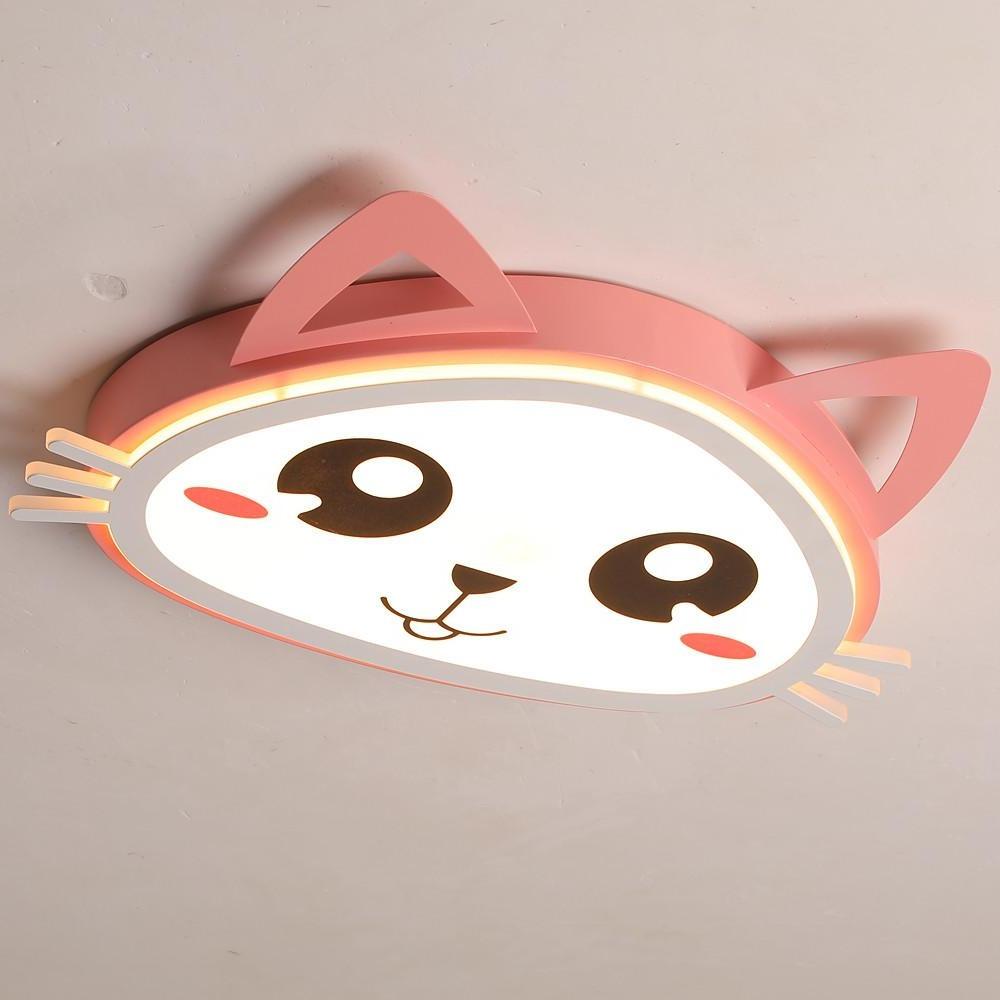 Cute Kitten Shape LED Flush Mount Ceiling Light for Kids Bedroom and Nursery