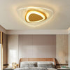 Modern Geometric Gold LED Flush Mount Ceiling Light for Living Room and Bedroom Decor