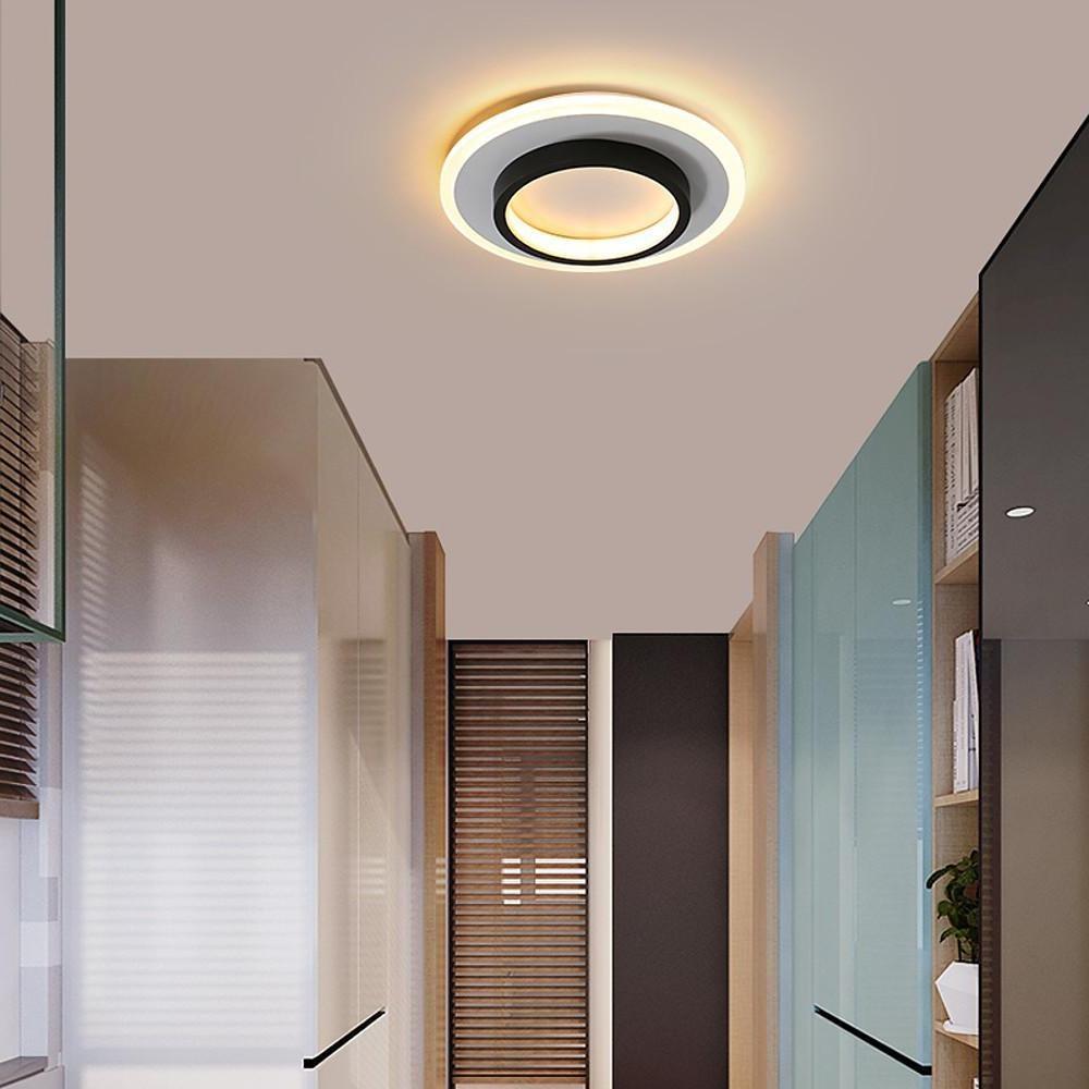 Modern Geometric 3 Circle LED Flush Mount Ceiling Light Fixture for Home