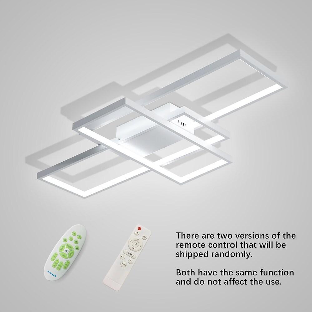 Modern Rectangular 3 Tier LED Flush Mount Ceiling Lamp Large Geometric Integrated Lighting Fixture