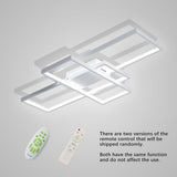 Modern Rectangular 3 Tier LED Flush Mount Ceiling Lamp Large Geometric Integrated Lighting Fixture