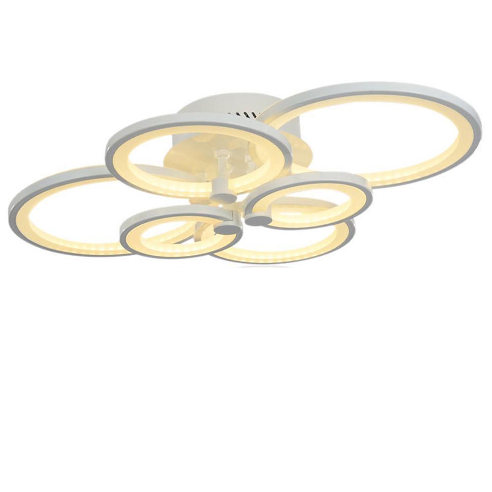 Modern Multi Ring LED Flush Mount Ceiling Light Dimmable Geometric Chandelier for Living Room