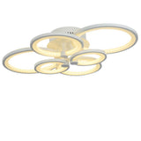 Modern Multi Ring LED Flush Mount Ceiling Light Dimmable Geometric Chandelier for Living Room