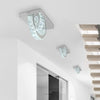 Modern Circular Crystal Flush Mount LED Ceiling Light with Electroplated Metal Finish