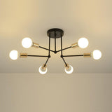 Modern 6 Light Flush Mount Ceiling Light Fixture Metal Nordic Chandelier for Living Room Bedroom