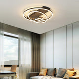 Modern 3 Ring Acrylic LED Flush Mount Ceiling Light Fixture for Living Room Bedroom