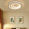 Modern Geometric LED Flush Mount Ceiling Light with Four Graduated Circles for Bedroom