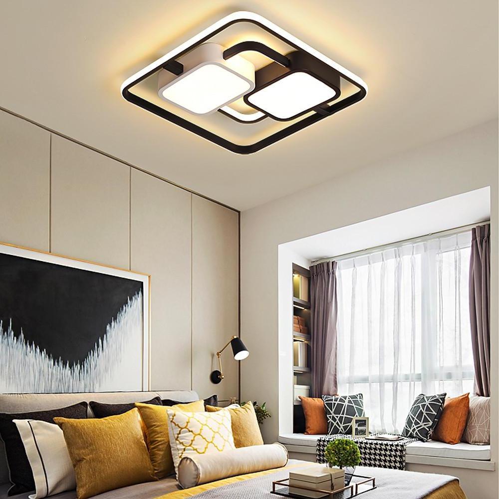 Geometric Modern Dimmable LED Ceiling Light Flush Mount Fixture