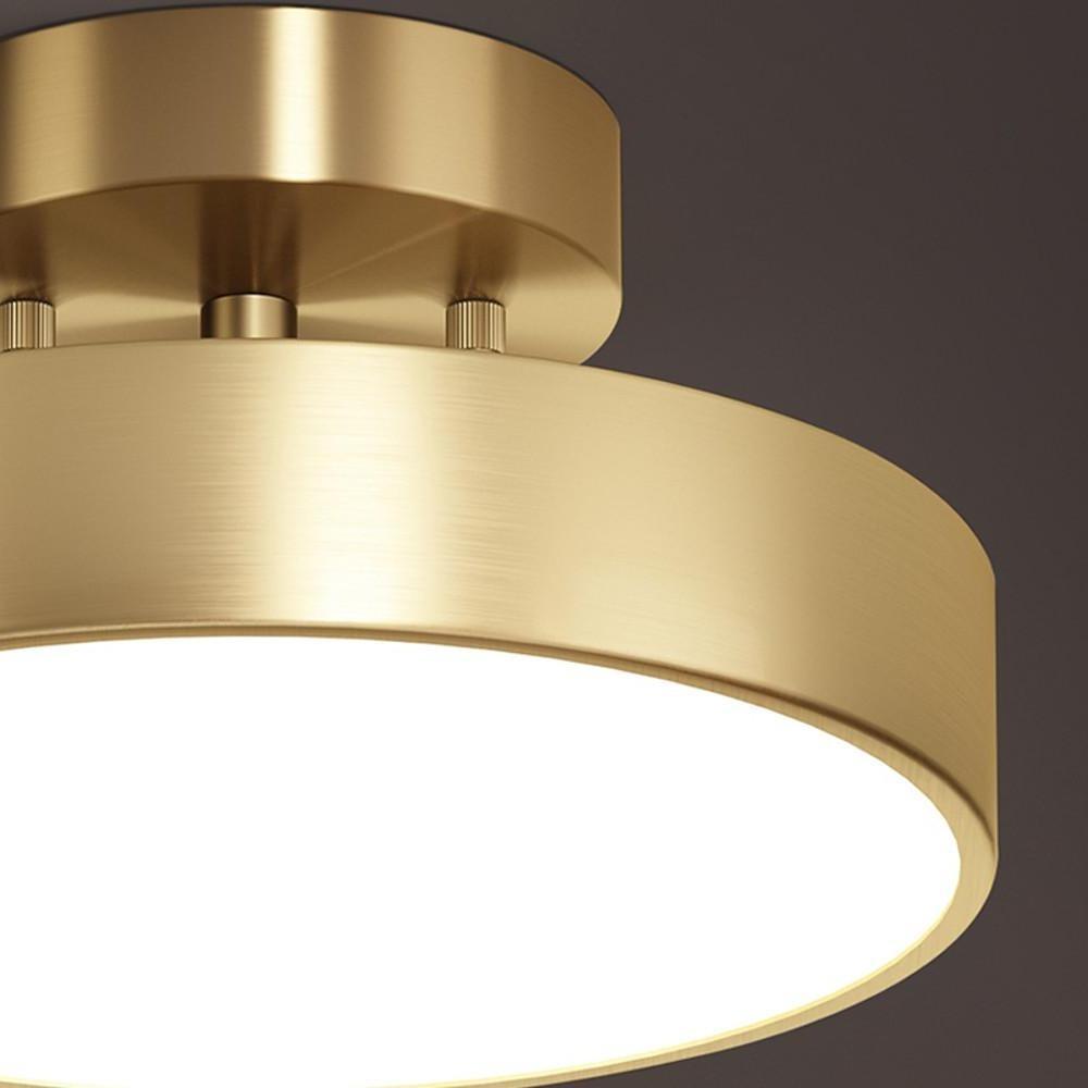 Modern Gold Circular LED Flush Mount Ceiling Light Adjustable Nordic Indoor Lighting