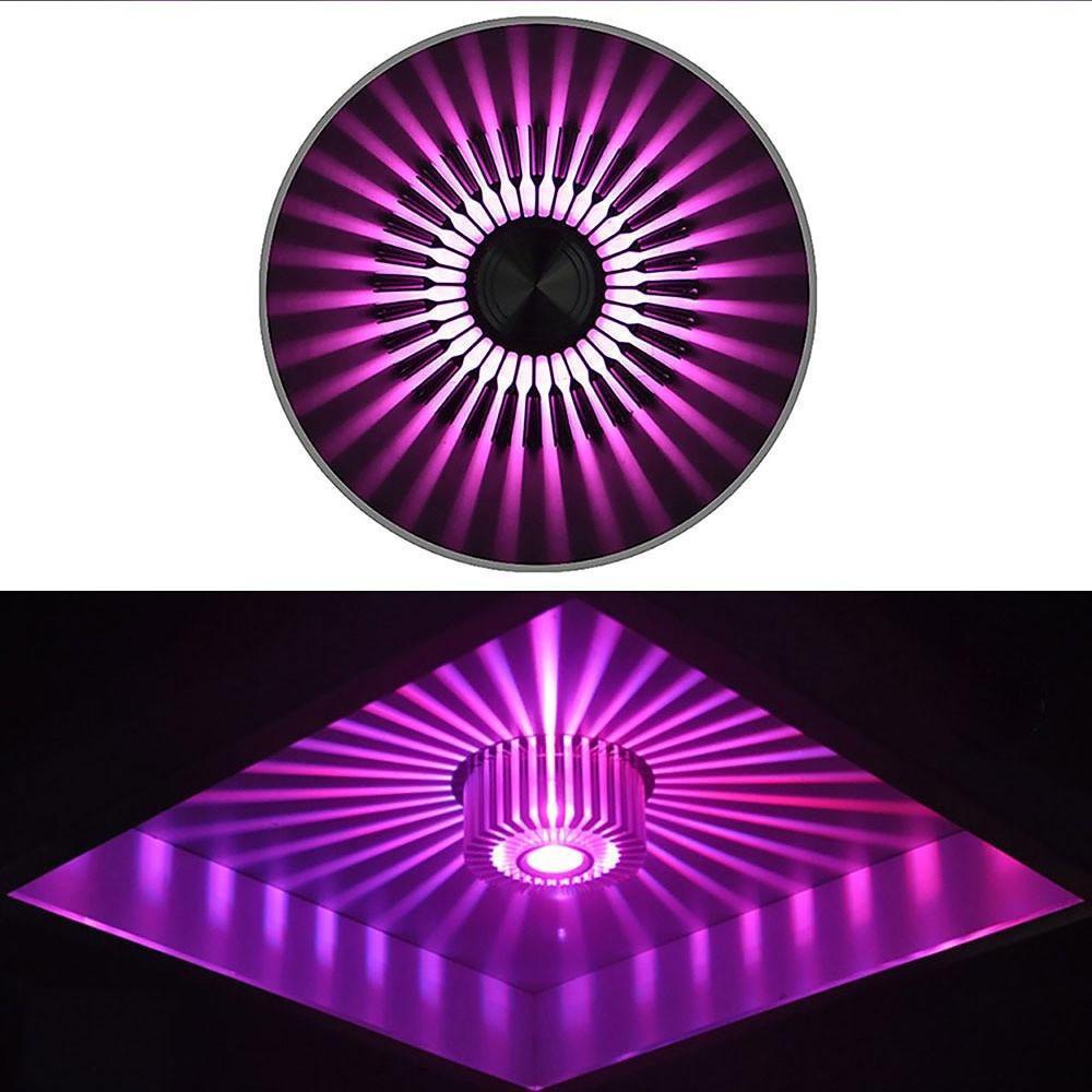 Modern Geometric Dual Color LED Flush Mount Ceiling Light 4 Inch Small Ambient Lamp