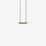 RA Modern Linear Glass Neon Pendant Light for Dining Table and Minimalist Office